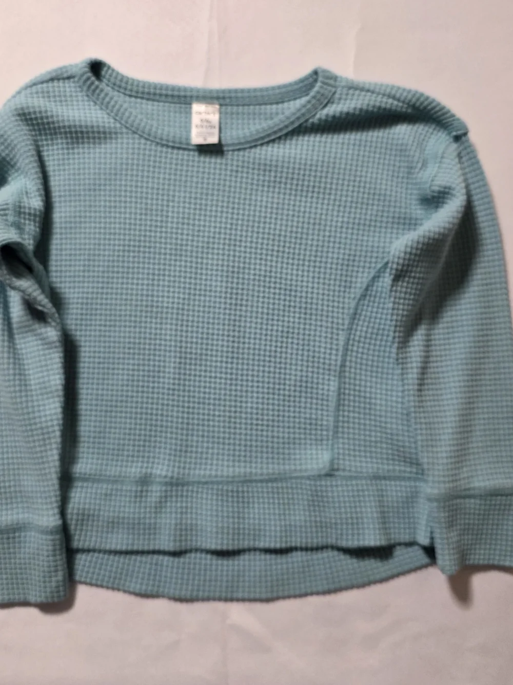 Carter's Teal Waffle Knit Long Sleeve Tee